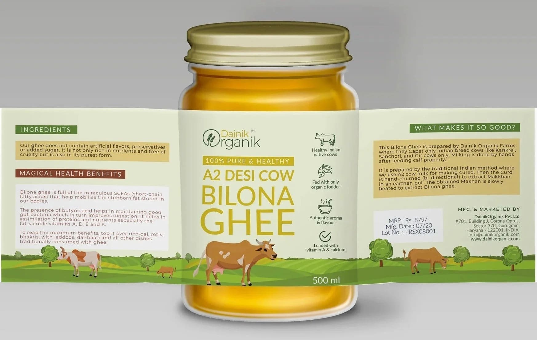 Packaging Design | Dainik Organik | Gurugram, India