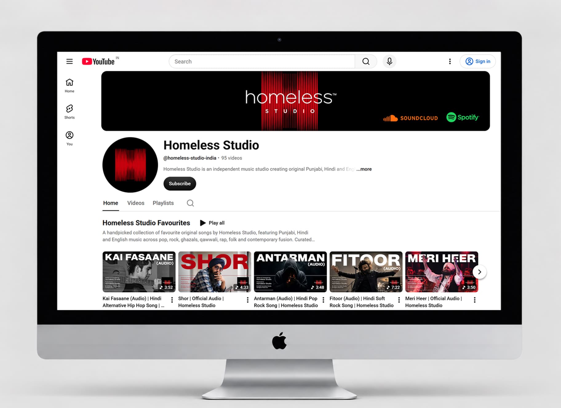 Youtube Channel Branding | Homeless Studio | Mumbai, India