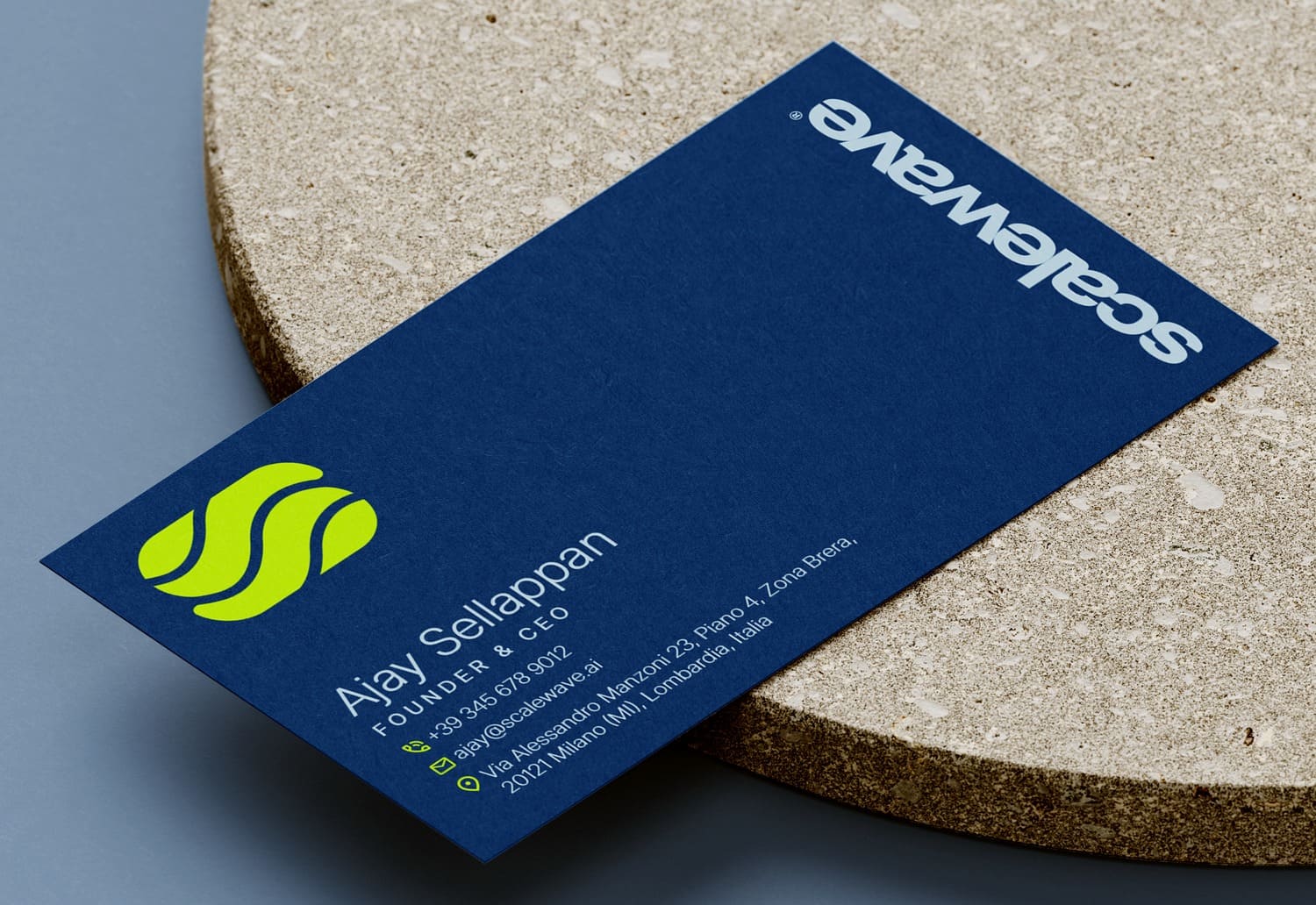 Visiting Card Design | Scalewave AI | Italy, Europe