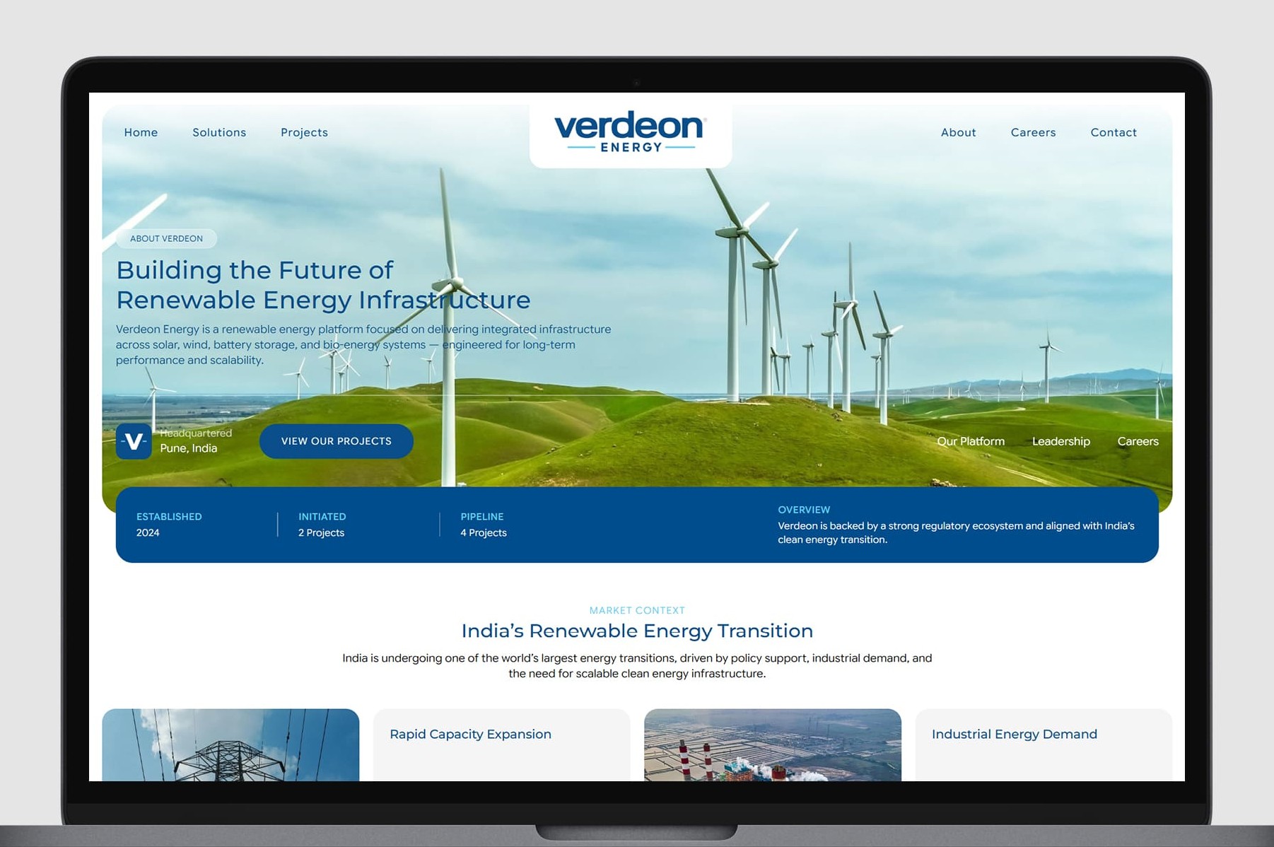 Website Design | Verdeon Energy | Pune, India