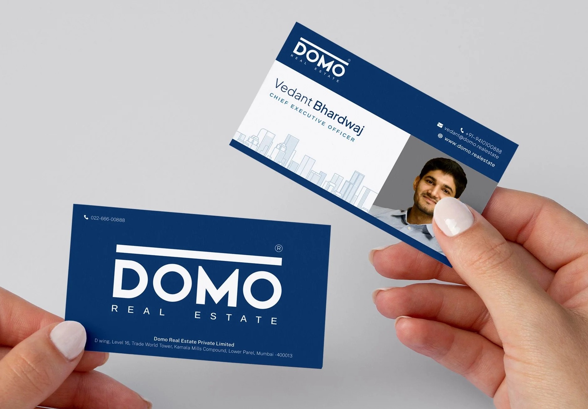 Visiting Card Design | Domo Real Estate | Mumbai, India | Dubai, UAE